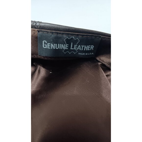 Sima International Brown Leather USA Large United Hatters Cap Newsboys Vintage H - Picture 11 of 11